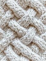 Close up Texture of a Knitted Fabric photo