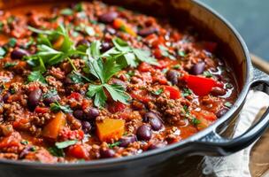 Hearty Homemade Chili in a Pot photo