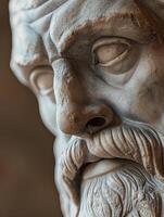 Close up of a Classical Sculptures Face photo
