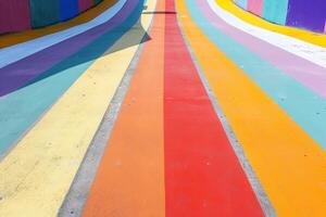 Colorful abstract painted street photo