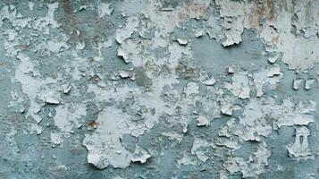 Old weathered wall with peeling paint photo