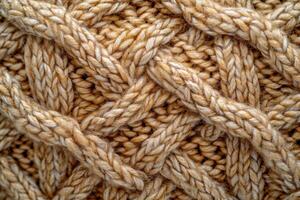 Close up Texture of a Knitted Fabric photo