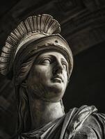 Close up of a classical statue with intricate details photo