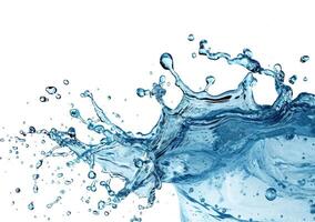 Dynamic Water Splash on a Clear Background photo