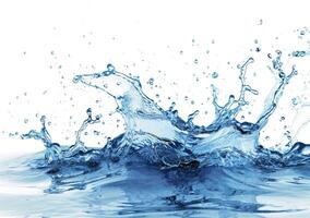 Dynamic Water Splash on a Clear Background photo