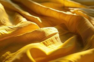 a yellow fabric with a wrinkled surface photo