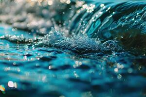 a close up of water splashing photo
