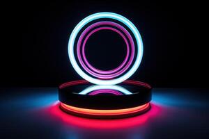 a circular object with lights photo
