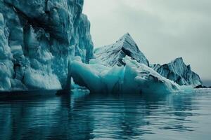 icebergs in the water photo