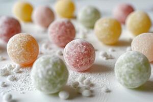 a group of round colorful objects photo