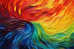 a colorful swirly pattern of curved lines photo