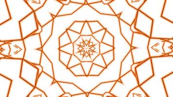 Abstract background with schematic mandala effect. Design. Geometric lined pattern with fractal shapes. video