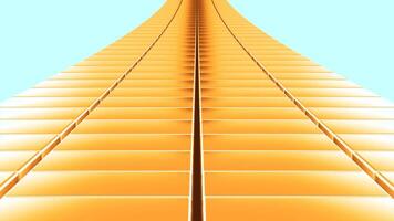 Abstract endless digital road background. Design. Flying faster and faster above bending futuristic path. video