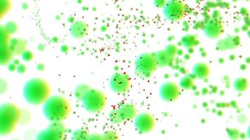 Soft bokeh colorful particles on a white background. Design. Swarm of bright tiny circles. video