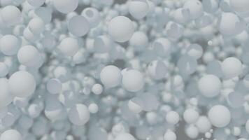 Many abstract isometric spheres. Design. Big and small floating round shaped 3d cells. video