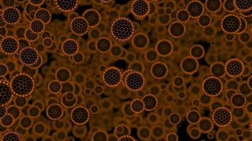 Origins of life concept. Design. Spawn or bacterium float in liquid substance. video