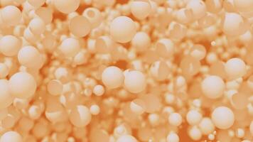 Many abstract isometric spheres. Design. Big and small floating round shaped 3d cells. video