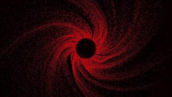 Vortex Abstract Art Featuring Captivating Elements in Vivid Red and Deep Black Colors. Design video
