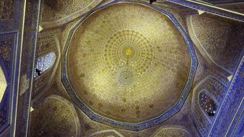 An Ornate Dome Featuring Intricate Patterns and Stunning Gold Accents Throughout Its Design. Action video