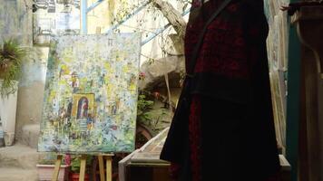 A Colorful Art Scene Found in an Urban Setting Filled with Creativity and Inspiration. Action video