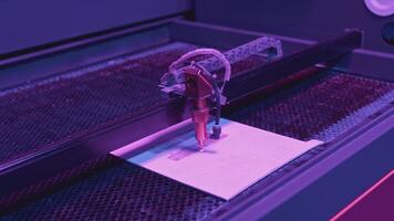 Printing process of robotic printer. Media. Development of modern printer or robotic laser. Modern development of robotic printer in laboratory. video