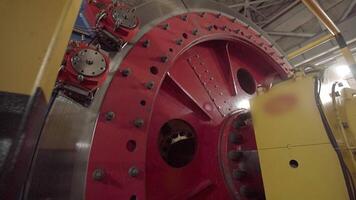Detailed Close-Up Image of a Machinery Component Used in Industrial Settings and Applications. Stock Clip video