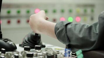 Operating a Control Panel in Various Industrial Settings for Enhanced Performance and Efficiency. Stock Clip video