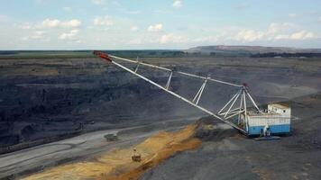 Large Excavation Machinery Operating in OpenPit Mine for Mineral Extraction and Development. Stock Clip video