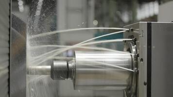 Advanced CNC Machining Techniques Enhanced by Innovative Fluid Cooling Technology Systems. Stock Clip video