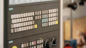 Hands Skillfully Operating an Industrial Control Panel on Various Types of Machinery. Stock Clip video