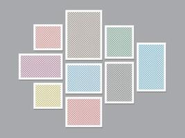 blank instant photograph frame template design vector