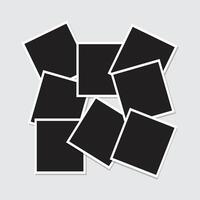 Grid templates for collages and photo frames with a smooth pattern vector