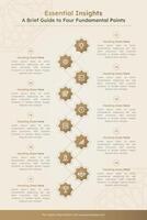 Islamic Arabic Style 10 Steps Process Workflow Infographic Modern Design Template vector
