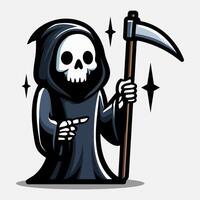 Pointing hand of grim reaper illustration. Element for halloween design. Spooky and horror. Eps 10 vector