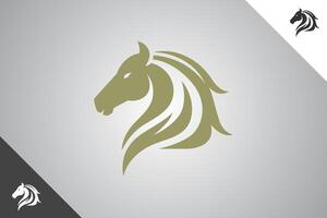 Light color horse minimalis logo with 2 color options. An animal and pet symbol. Black solid color logo. Minimal logotype and sign. Eps 10. vector
