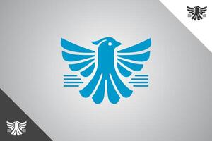 light blue bird in line background minimalis logo with 2 color options. An animal and pet symbol. Black solid color logo. Minimal logotype and sign. Eps 10. vector