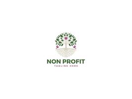 Dynamic Nonprofit Logo Design, Reflecting Social Impact with Dove Bird Heart Tree vector
