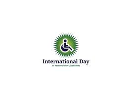 Recognizing the International Day of Persons with Disabilities Logo Design vector