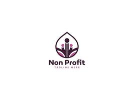 Inspirational Nonprofit Logos, Designs that Drive Change with Drop Growth People vector