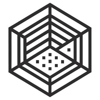 elegante hexagonal diseño vector