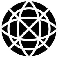Abstract Globe with Text vector