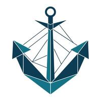 Line Art Anchor vector