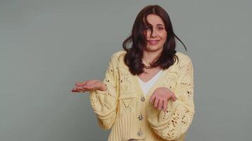 Woman raising hands asking what why reason of failure anti lifehacks ridicules disbelief irritation video