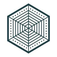 Minimalist Hexagon Graphic vector