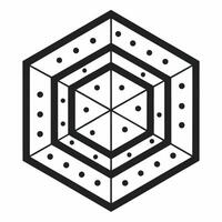 Abstract Hexagon Dot Art vector