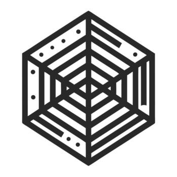 minimalista hexagonal modelo vector