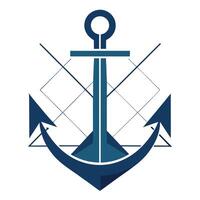 Anchor with Abstract Shapes vector