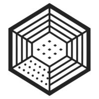 Digital Hexagon Shape vector