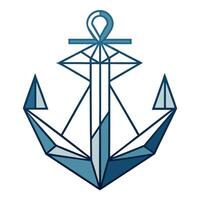 Geometric Nautical Anchor vector