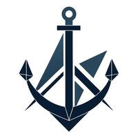 Abstract Nautical Anchor vector